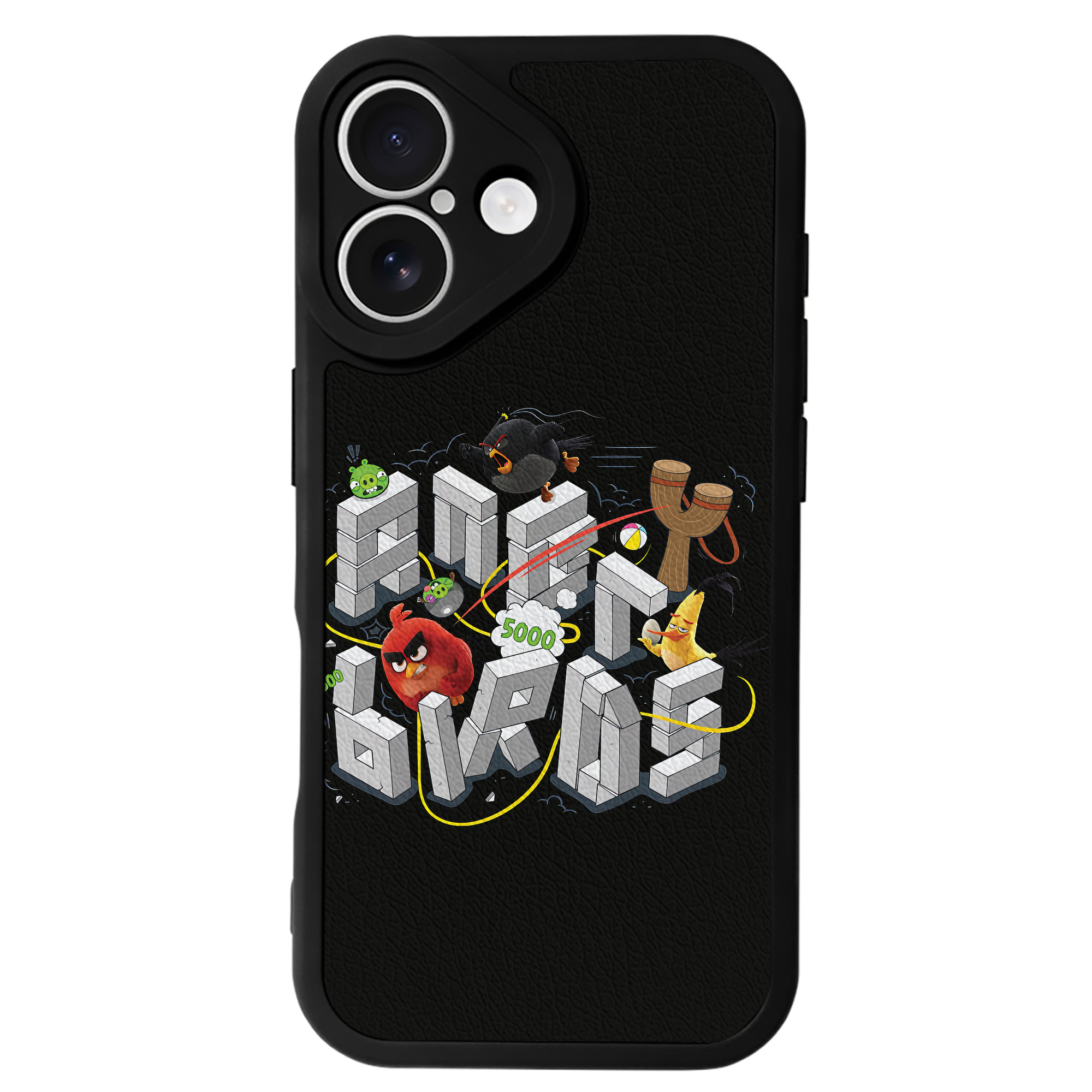 （画像用） Angry Birds アングリーバード 【iPhone 16シリーズ対応】シリコンスマホケース（レザー調） 材質：シリコン